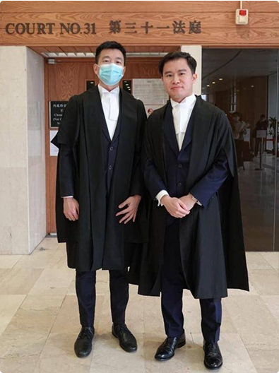 Adrian Yick and Calvin Ho at the Hong Kong Court