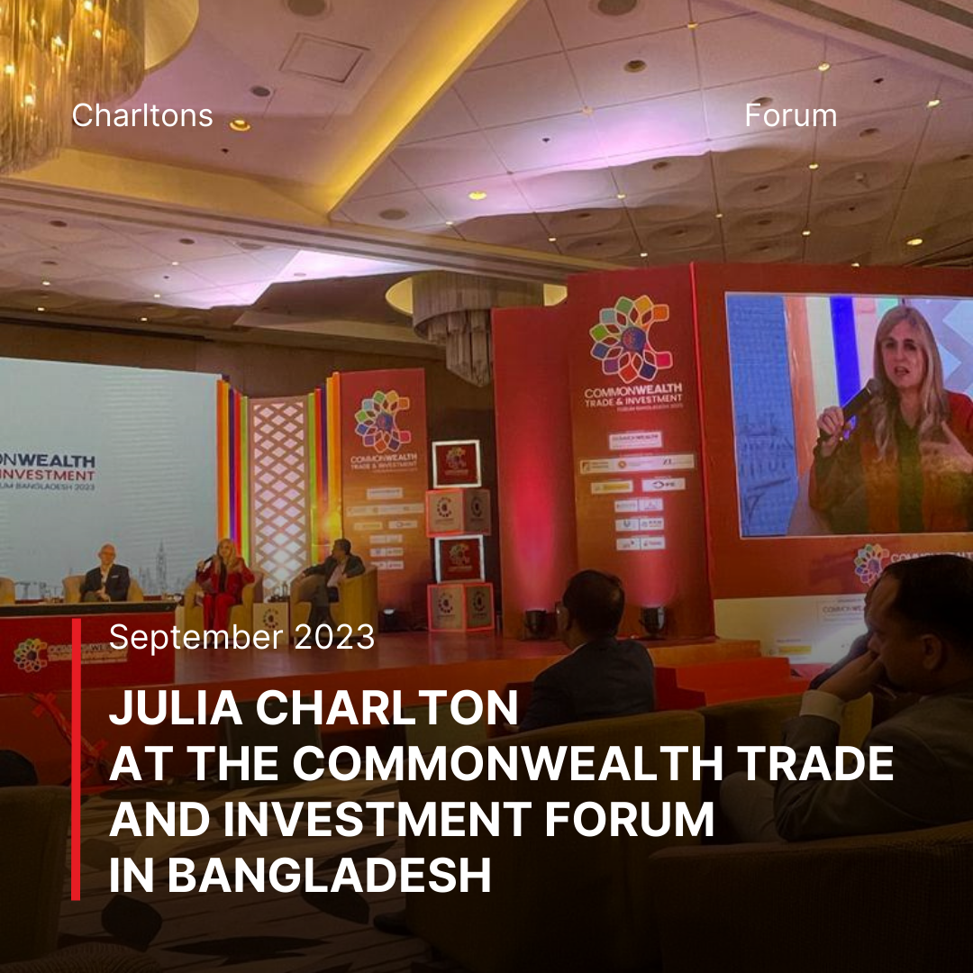 Julia Charlton at the Commonwealth Trade and Investment Forum in Bangladesh