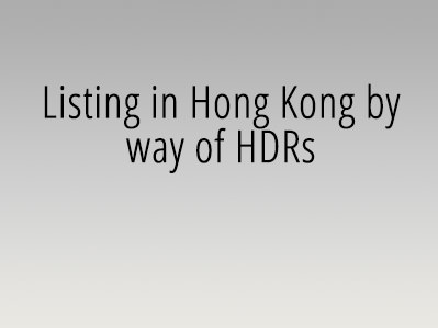 The listing in Hong Kong by way of HDRs