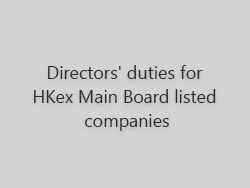 Directors’ duties for HKEx Main Board listed companies