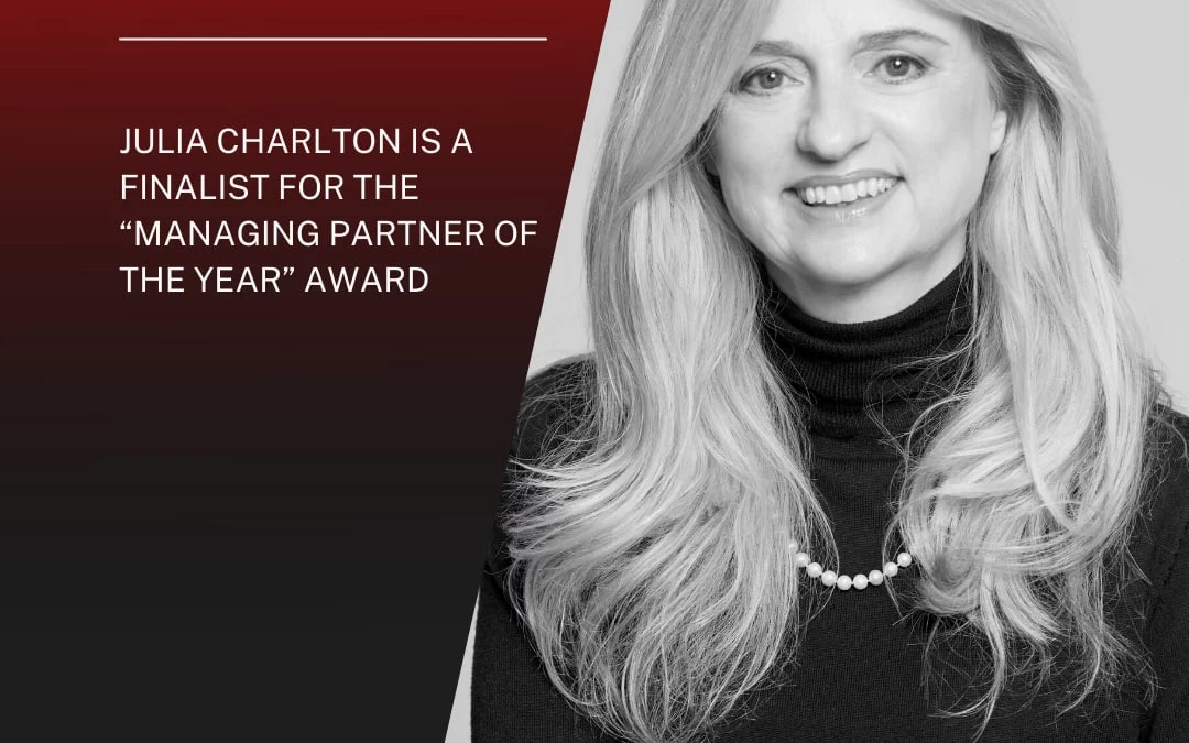 Julia Charlton is a finalist for the “Managing partner of the year” award