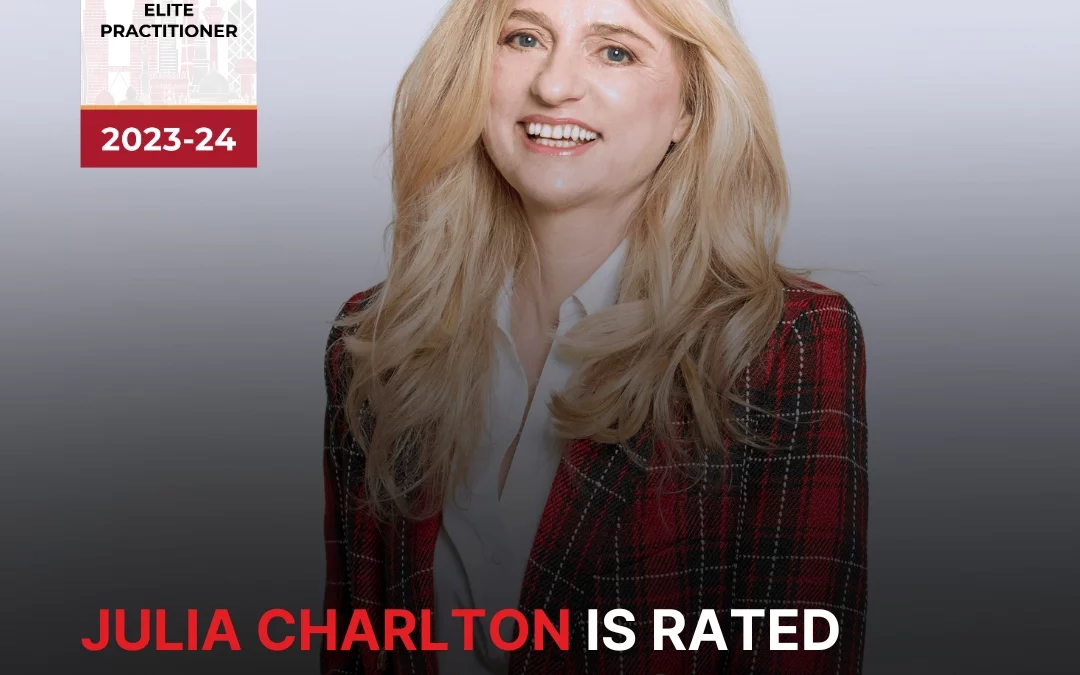 Julia Charlton is rated as a Leading Lawyer by AsiaLaw 2023-24