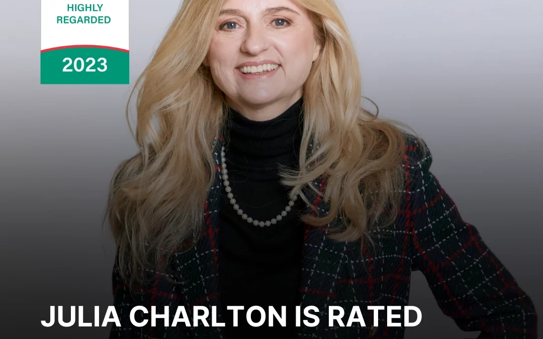 Julia Charlton is rated as a Leading Lawyer by IFLR1000 2023-2024