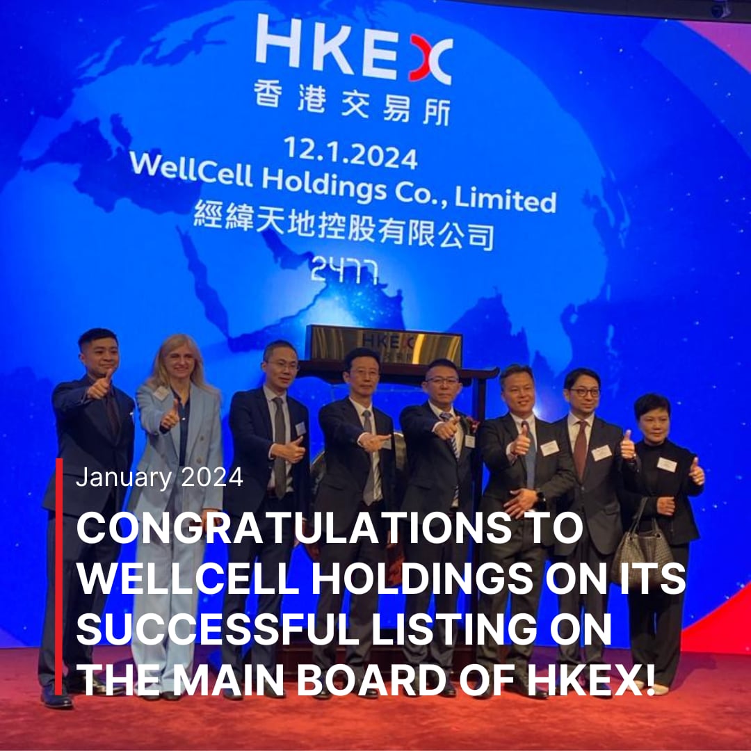 Congratulations to WellCell Holdings on its successful listing on the Main Board of HKEX