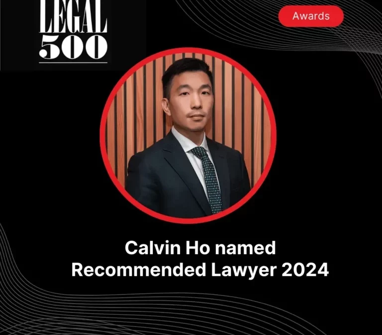 Calvin Ho named Recommended lawyer by Legal 500