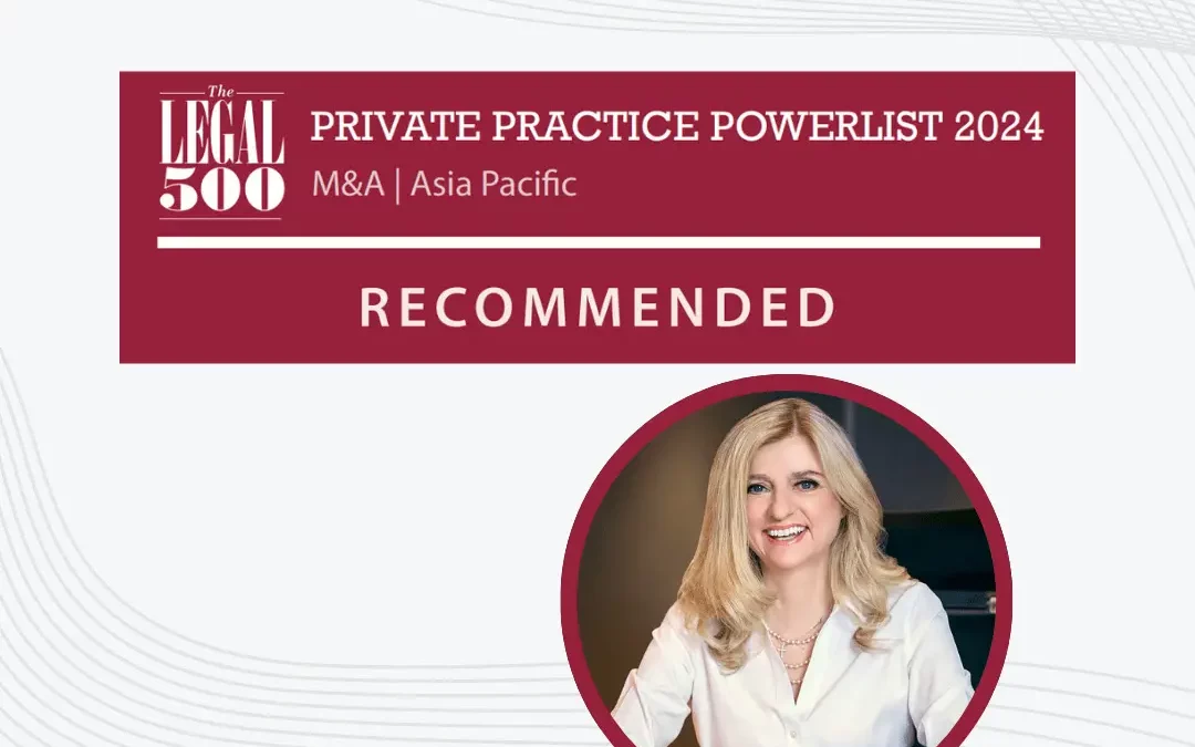 Julia Charlton recognized in the Legal 500 M&A Powerlist 2024 for APAC
