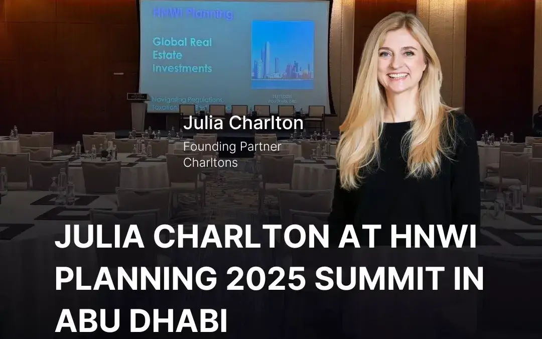 Julia Charlton at HNWI Planning 2025 Summit in Abu Dhabi