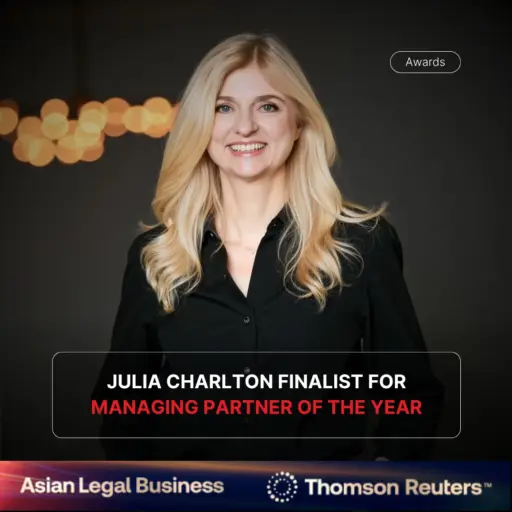 Julia Charlton Finalist for Managing Partner of the Year at ALB Hong Kong Law Awards 2026