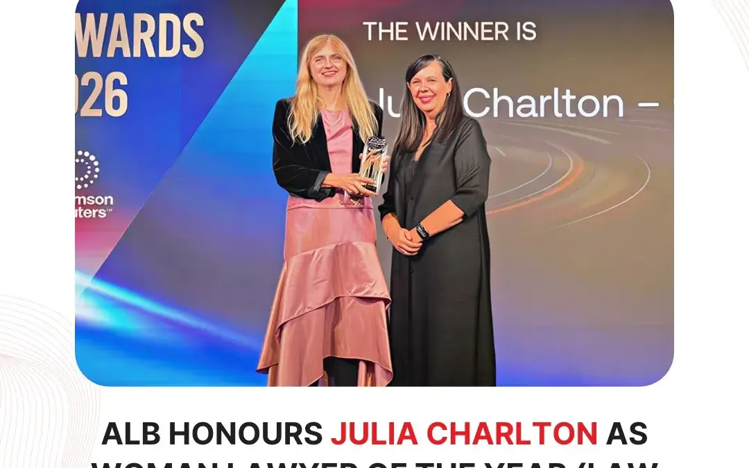 ALB Honours Julia Charlton as Woman Lawyer of the Year (Law Firm) 2026